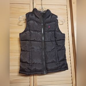 Girls Old Navy Puff Vest brown size X Large very warm heavy very warm